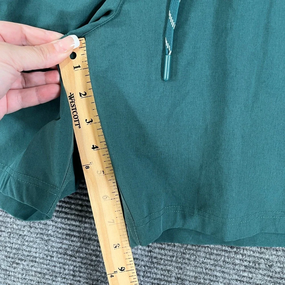 Lands End Swim Trunks Mens XXL Green Elastic Waist Quick Dry Beach Pool